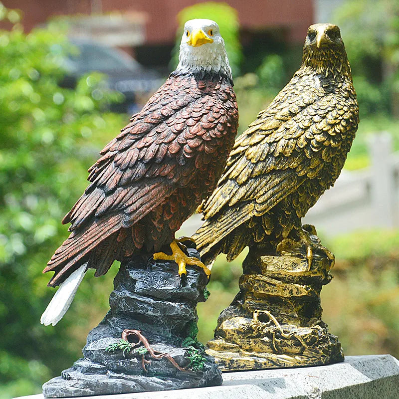 European style Eagle outdoor garden decorative statue Resin art sculpture Home living room, office, garden animal statue
