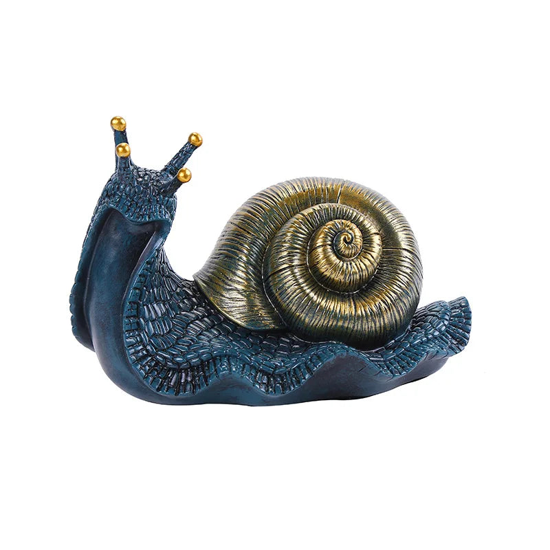 European style snail animal decorative statue Modern art resin sculpture Creative cute home living room office decoration statue