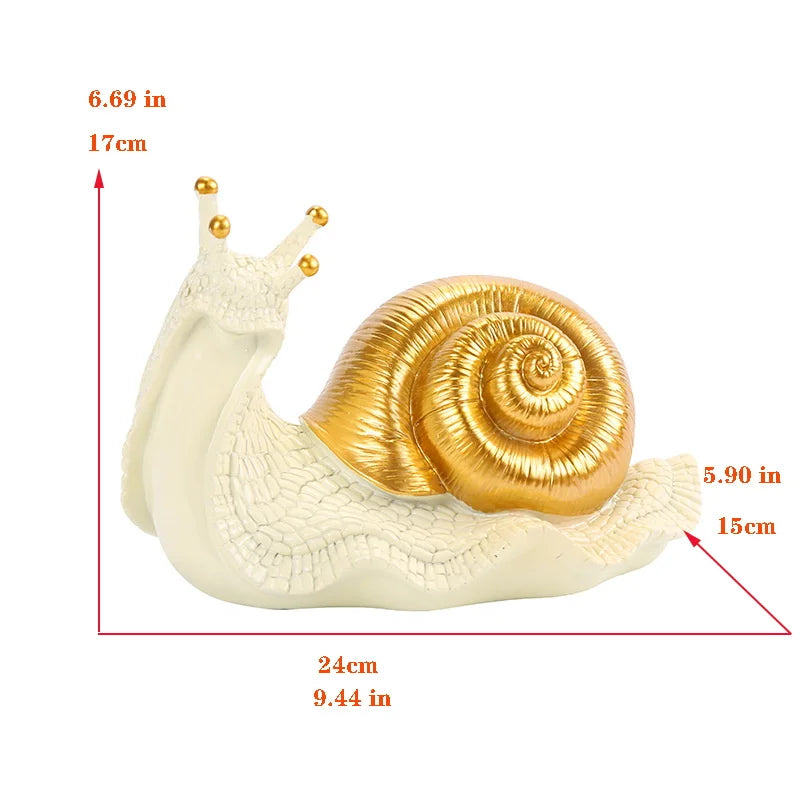 European style snail animal decorative statue Modern art resin sculpture Creative cute home living room office decoration statue