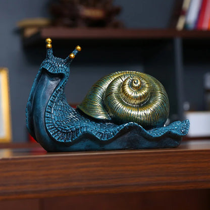 European style snail animal decorative statue Modern art resin sculpture Creative cute home living room office decoration statue