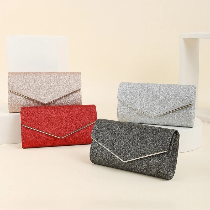 Evening Bag Lady Purse Wedding Clutches Handbag Champagne/Black/Red/Gold/Silver