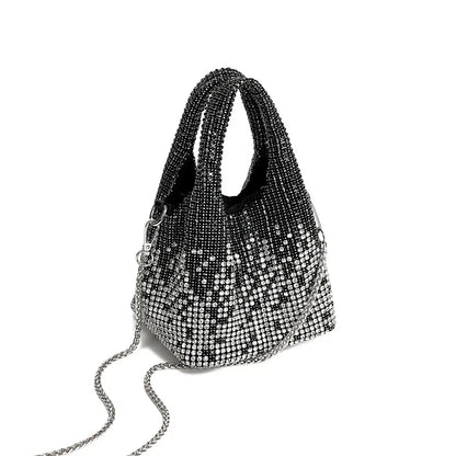 Evening Bag New Style Full Diamond Ladies Handbag Gradient Color Bucket Bag Shoulder Crossbody Bag for Women Luxury Handbags
