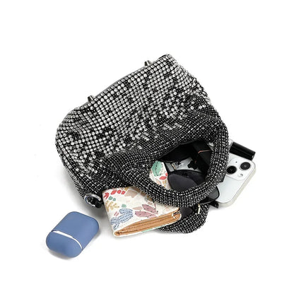Evening Bag New Style Full Diamond Ladies Handbag Gradient Color Bucket Bag Shoulder Crossbody for Women Luxury Handbags