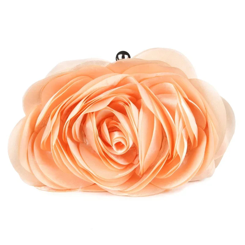 Evening Bag Women Flower Bride Small Purse Full Dress Party Satin Handbag Wedding Chain Lady Clutches High Quality Luxury 2024