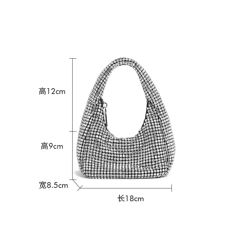 Evening Bag Women's Bag 2024 Spring New Fashion Fashion Diamond Handbag Trend Niche Dumpling Bag Tote Bags for Women