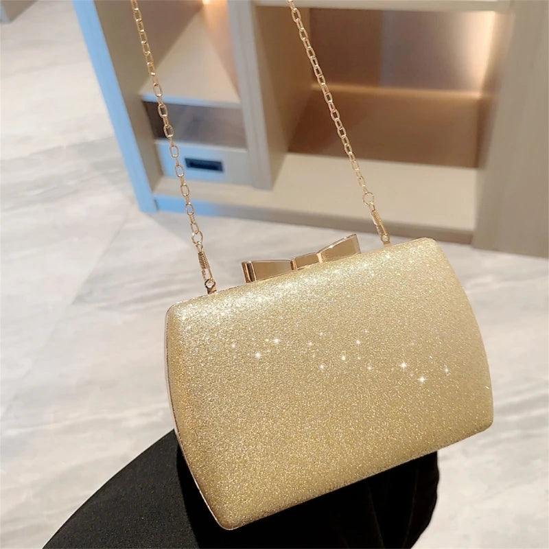 Evening Bag with Chain Shoulder Strap Handbag Clutch Suitable for Various Social Gatherings