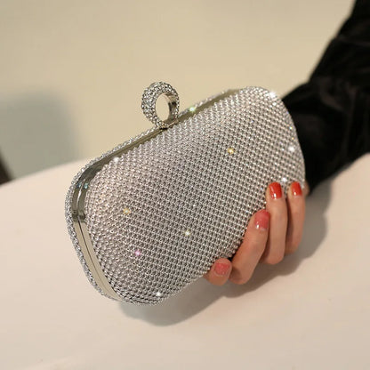 Evening Bags Luxury 2024 Fancy Formal Dress Wedding 2024 Clutch Bag Sparkly Dinner Luxury Party Coin Purse Elegant Handbag Women