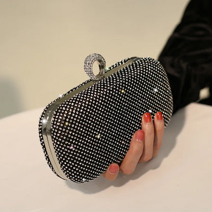 Evening Bags Luxury 2024 Fancy Formal Dress Wedding 2024 Clutch Bag Sparkly Dinner Luxury Party Coin Purse Elegant Handbag Women