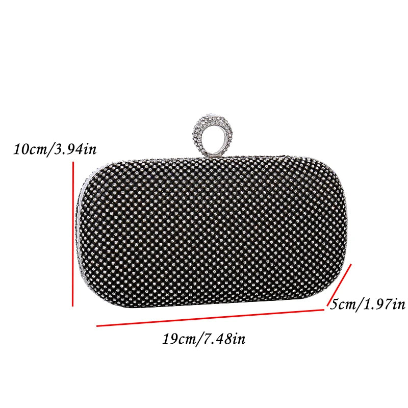 Evening Bags Luxury 2024 Fancy Formal Dress Wedding 2024 Clutch Bag Sparkly Dinner Luxury Party Coin Purse Elegant Handbag Women