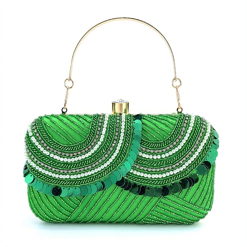 Evening Clutch Bag for Women Patchwork Wedding Clutch Purse Chain Shoulder Bag Small Party Handbag Crossbody Bag