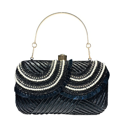 Evening Clutch Bag for Women Patchwork Wedding Clutch Purse Chain Shoulder Bag Small Party Handbag Crossbody Bag