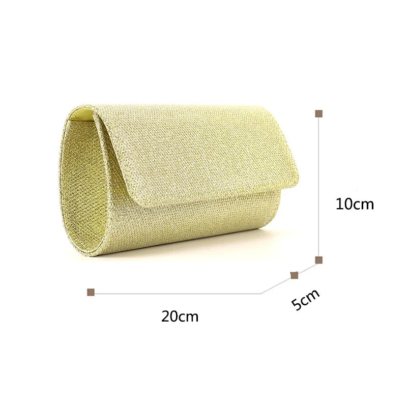 Evening Clutch Bags for Women Small Purse Wedding Simple Handbags Crossbody Wallets Glitter Party Shiny Chain Shoulder Bag Fancy