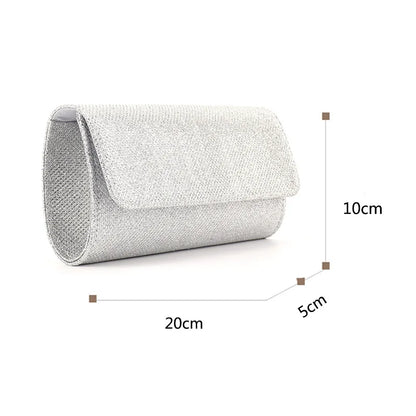 Evening Clutch Bags for Women Small Purse Wedding Simple Handbags Crossbody Wallets Glitter Party Shiny Chain Shoulder Bag Fancy