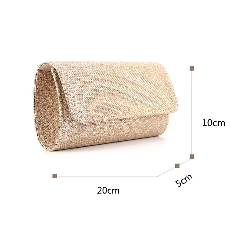 Evening Clutch Bags for Women Small Purse Wedding Simple Handbags Crossbody Wallets Glitter Party Shiny Chain Shoulder Bag Fancy