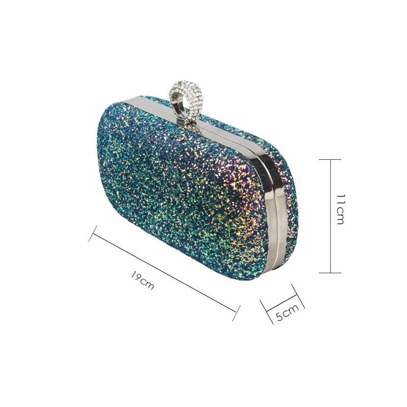 Evening Clutch Purse Women Bling Sequins Handbags 2024 Fashion Luxury Designer Phone Bag Crossbody Party Small Shoulder Bags New