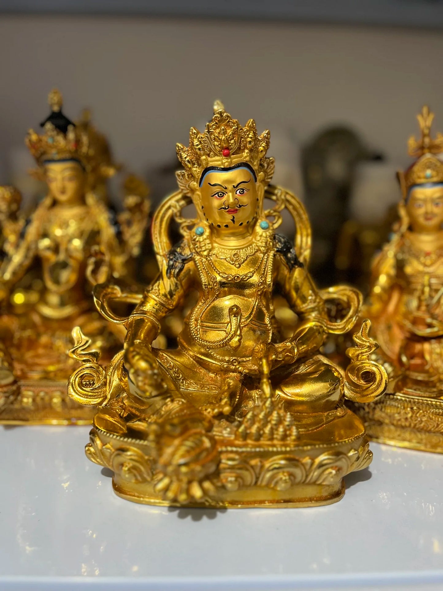 Exclusive Buddha STATUE # GOOD gilding Jambhala fortune God Guru Rinpoche Goddess Tara guanyin Buddha COPPER statue HOME Temple