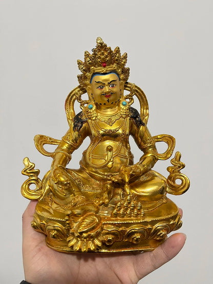 Exclusive Buddha STATUE # GOOD gilding Jambhala fortune God Guru Rinpoche Goddess Tara guanyin Buddha COPPER statue HOME Temple