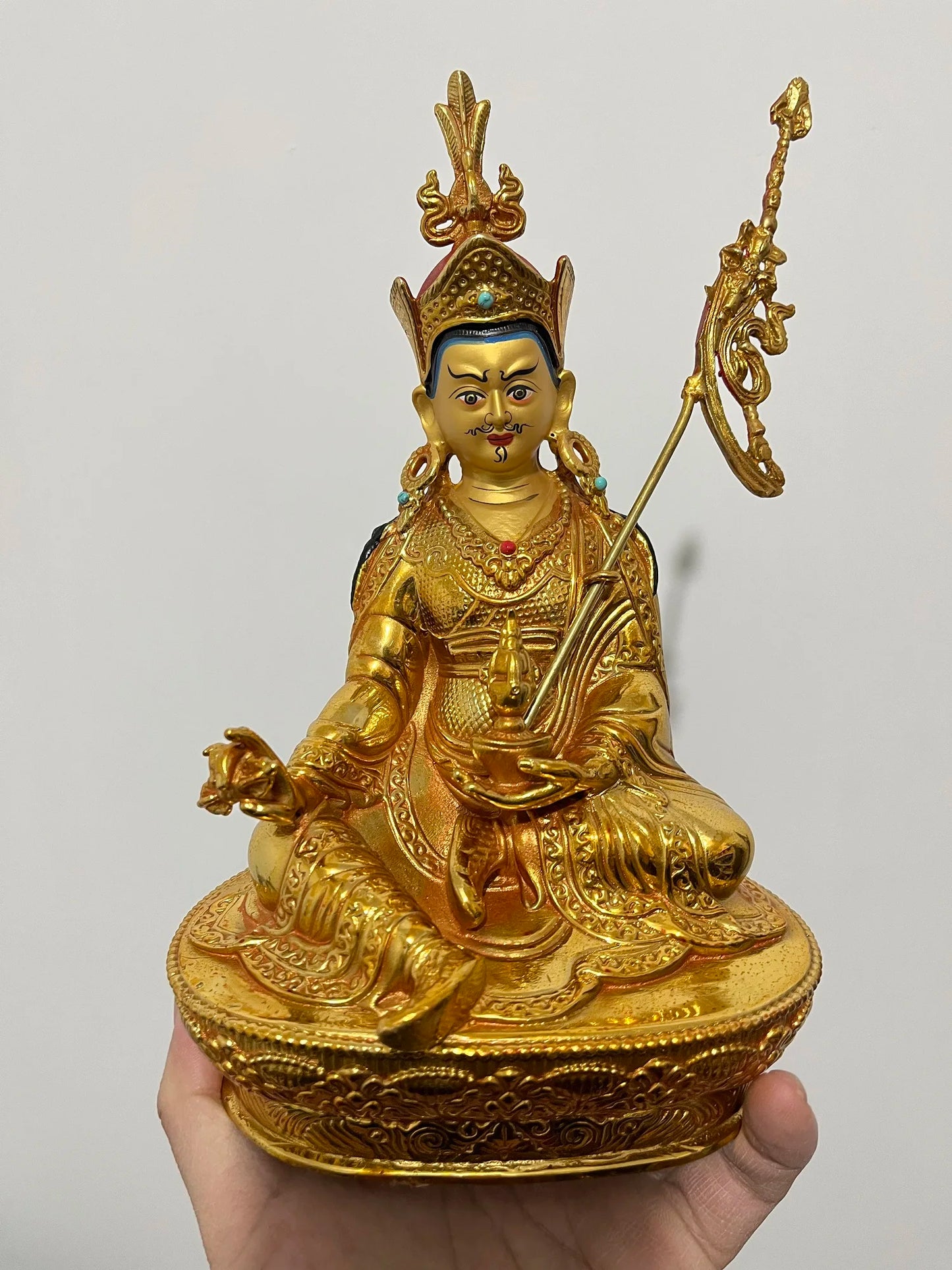 Exclusive Buddha STATUE # GOOD gilding Jambhala fortune God Guru Rinpoche Goddess Tara guanyin Buddha COPPER statue HOME Temple