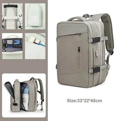 Expandable Airplane Travel Backpack For Women Men Laptop Bag Luggage Man Large Capacity Bags Business Multifunctional Backpacks