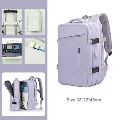 Expandable Airplane Travel Backpack For Women Men Laptop Bag Luggage Man Large Capacity Bags Business Multifunctional Backpacks
