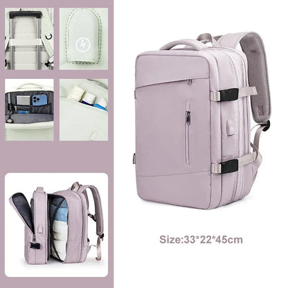 Expandable Airplane Travel Backpack For Women Men Laptop Bag Luggage Man Large Capacity Bags Business Multifunctional Backpacks