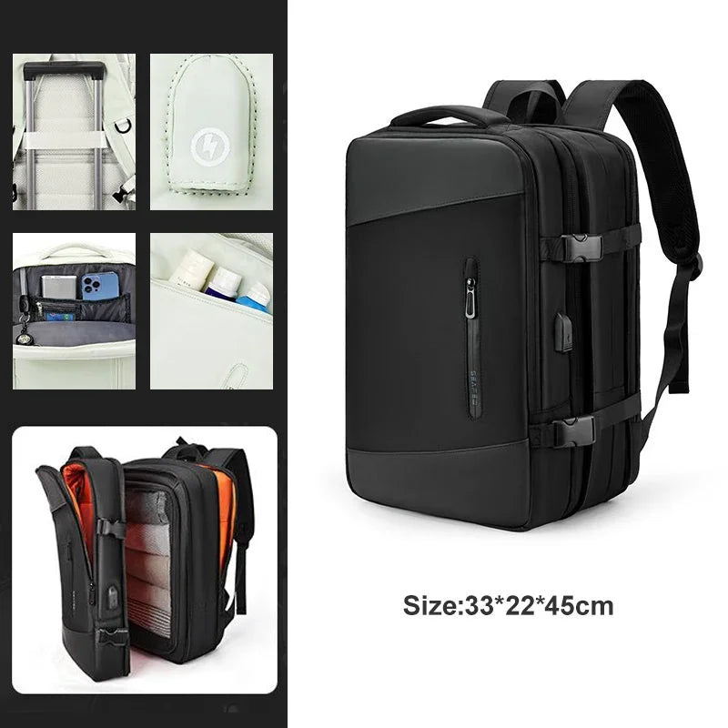 Expandable Airplane Travel Backpack For Women Men Laptop Bag Luggage Man Large Capacity Bags Business Multifunctional Backpacks