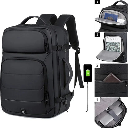 Expandable Men‘s 17 Inch Laptop Backpacks Waterproof Notebook USB Schoolbag Sports Travel School Bag Pack Backpack For Male