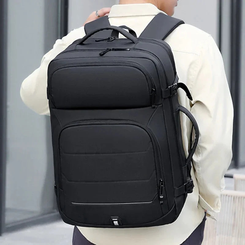 Expandable Men‘s 17 Inch Laptop Backpacks Waterproof Notebook USB Schoolbag Sports Travel School Bag Pack Backpack For Male