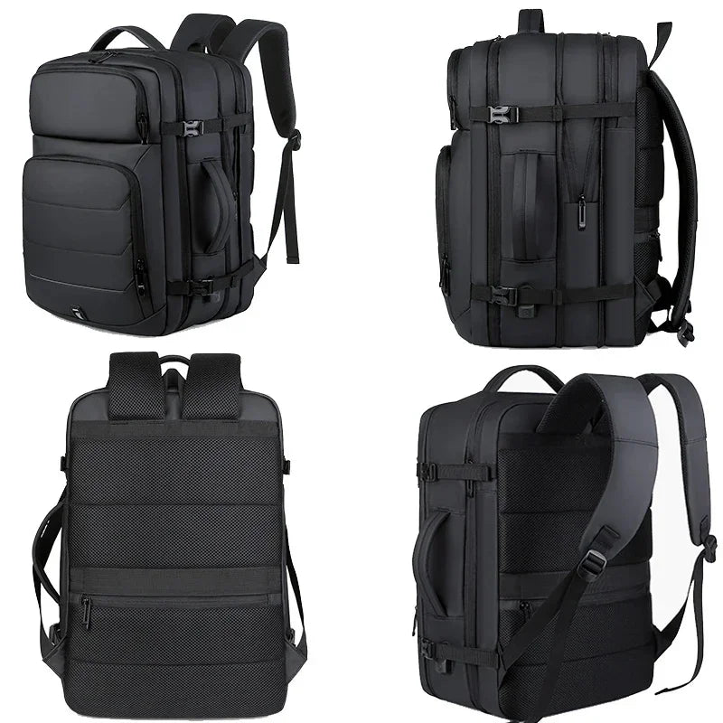Expandable Men‘s 17 Inch Laptop Backpacks Waterproof Notebook USB Schoolbag Sports Travel School Bag Pack Backpack For Male