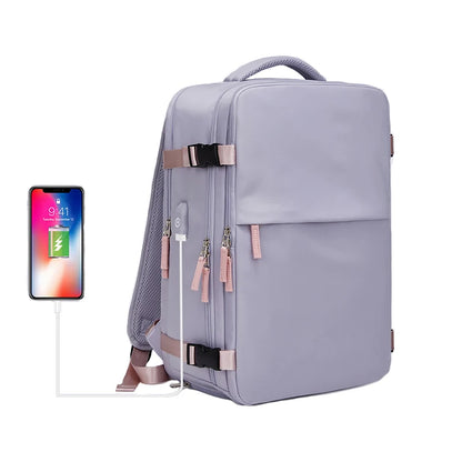 Expandable Travel Backpack Carry On Bag Airline Approved Backpacks Waterproof Laptop Bags Shoes Pocket Men Women Multifunction
