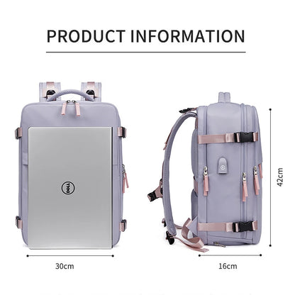 Expandable Travel Backpack Carry On Bag Airline Approved Backpacks Waterproof Laptop Bags Shoes Pocket Men Women Multifunction