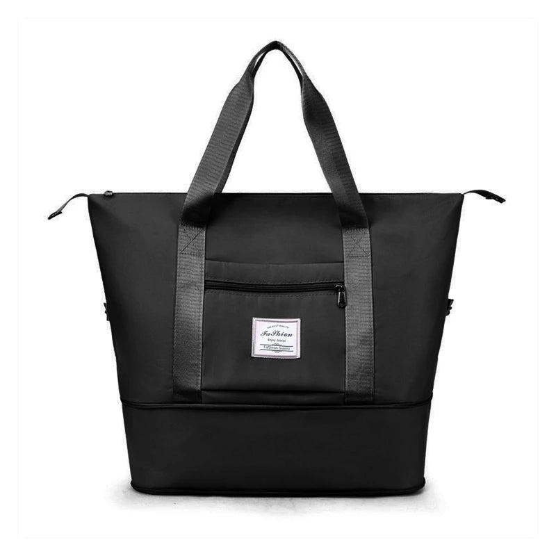 Expandable Travel Tote Bag Packable Sports Bag Gym Backpack for Women Men Travel
