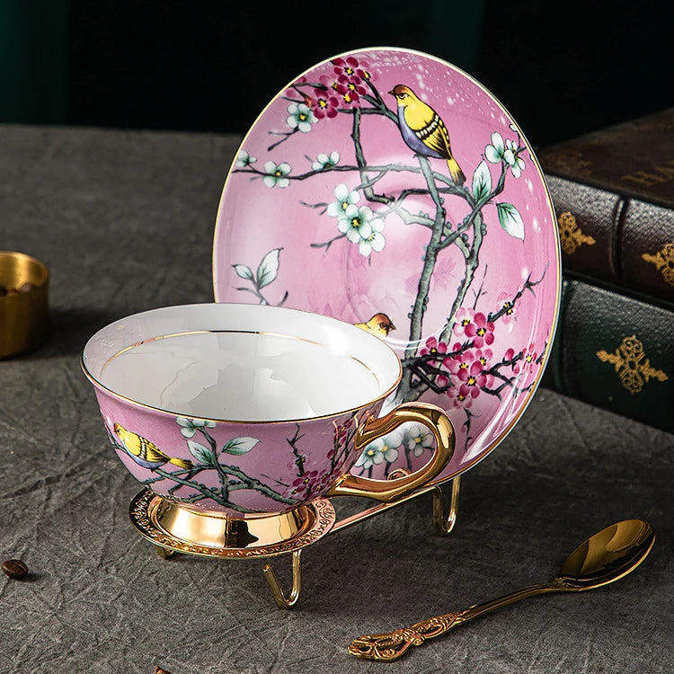 Export Bone Porcelain Coffee Cup and Plate Wedding Matching Cup Gift Exquisite Gift