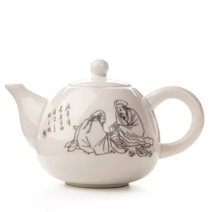 Exquisite Ceramic Kung Fu Tea PotChinese Teapot KettleCoffee Tea SetsChinese Traditions Flower Tea PotPorcelain Teaware