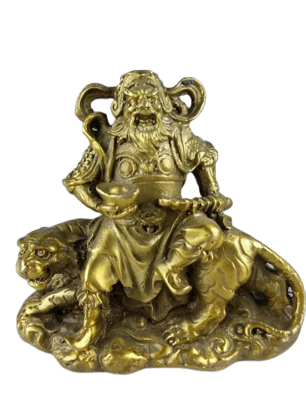 Exquisite China Bronze Wealth Evil spirits Uranus Tiger Statue metal handicraft