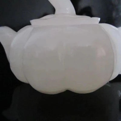 Exquisite China crafted 100% natural jade carving - pumpkin teapot