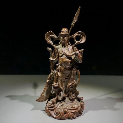 Exquisite Chinese OLD Copper Guan Gong Guan Yu bronze statue crafts