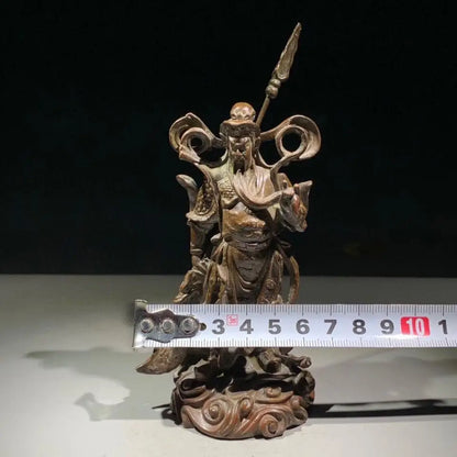 Exquisite Chinese OLD Copper Guan Gong Guan Yu bronze statue crafts