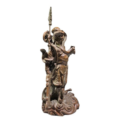 Exquisite Chinese OLD Copper Guan Gong Guan Yu bronze statue crafts