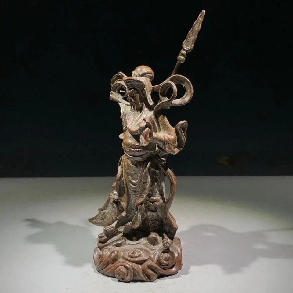 Exquisite Chinese OLD Copper Guan Gong Guan Yu bronze statue crafts