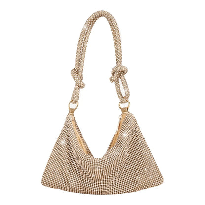 Exquisite Shiny Hobo Bag for Rhinestone Underarm Bag Evening Bag Sparkling Shoulder Bag Handbag for Daughters Mothers