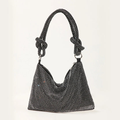 Exquisite Shiny Hobo Bag for Rhinestone Underarm Bag Evening Bag Sparkling Shoulder Bag Handbag for Daughters Mothers