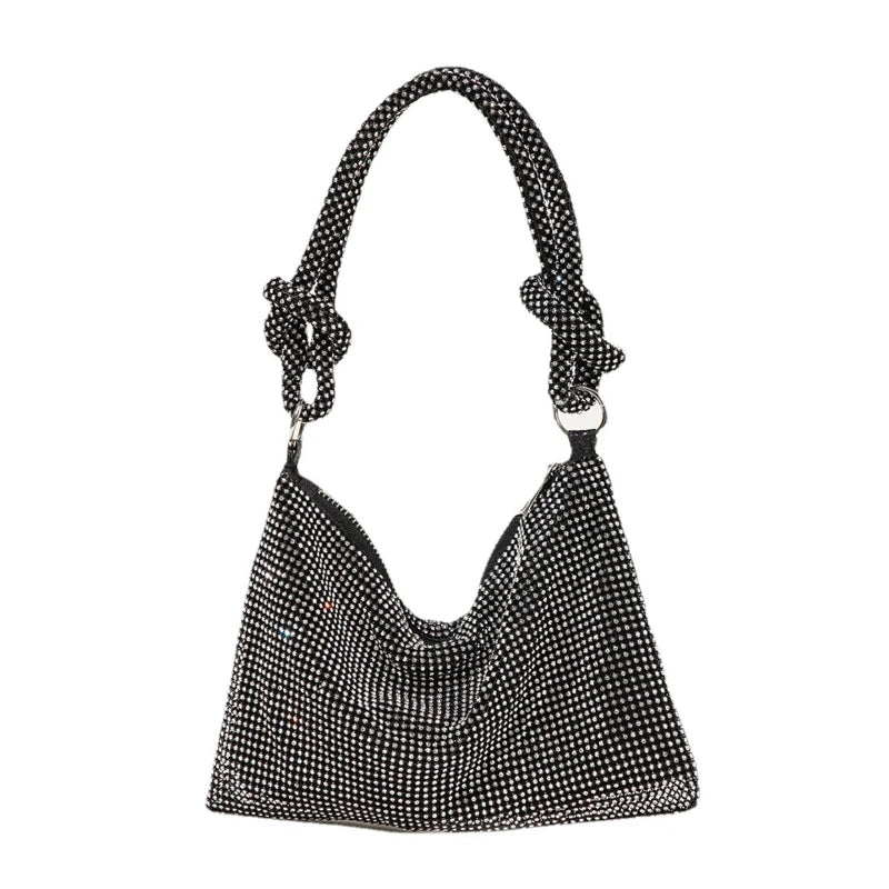 Exquisite Shiny Hobo Bag for Rhinestone Underarm Bag Evening Bag Sparkling Shoulder Bag Handbag for Daughters Mothers