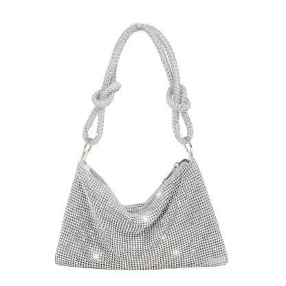 Exquisite Shiny Hobo Bag for Rhinestone Underarm Bag Evening Bag Sparkling Shoulder Bag Handbag for Daughters Mothers