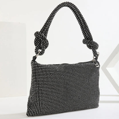 Exquisite Shiny Hobo Bag for Rhinestone Underarm Bag Evening Bag Sparkling Shoulder Bag Handbag for Daughters Mothers