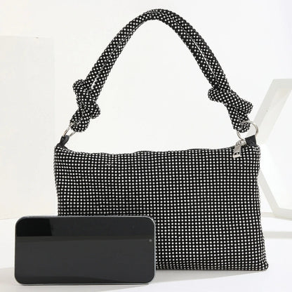 Exquisite Shiny Hobo Bag for Rhinestone Underarm Bag Evening Bag Sparkling Shoulder Bag Handbag for Daughters Mothers