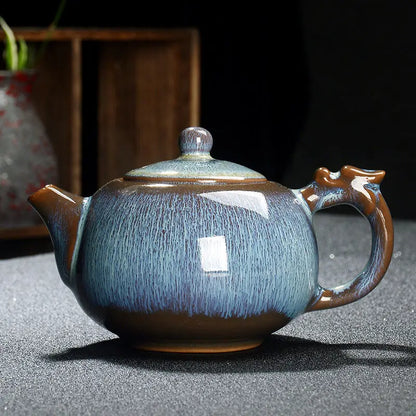 Exquisite Star Glaze Teapot 250ml Ceramic Kung Fu Tea Pot Puer Tea Pot and Cup Set Heated Kettle Kettle Teeware Teware Teapots