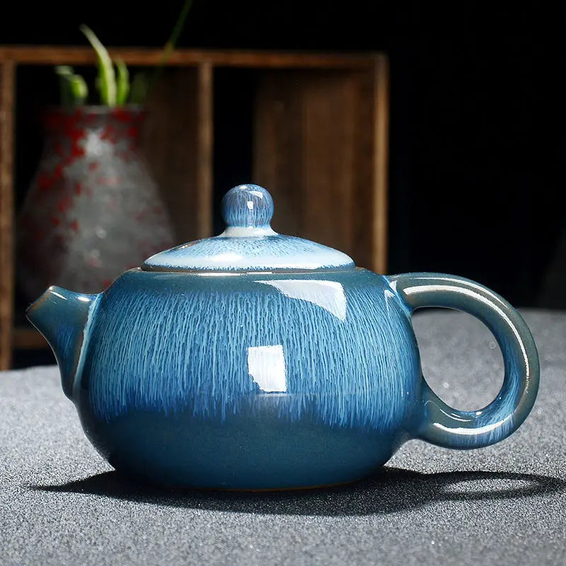 Exquisite Star Glaze Teapot 250ml Ceramic Kung Fu Tea Pot Puer Tea Pot and Cup Set Heated Kettle Kettle Teeware Teware Teapots