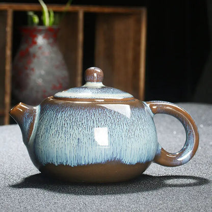 Exquisite Star Glaze Teapot 250ml Ceramic Kung Fu Tea Pot Puer Tea Pot and Cup Set Heated Kettle Kettle Teeware Teware Teapots