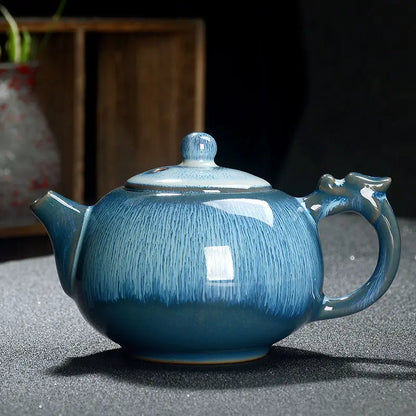 Exquisite Star Glaze Teapot 250ml Ceramic Kung Fu Tea Pot Puer Tea Pot and Cup Set Heated Kettle Kettle Teeware Teware Teapots